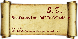 Stefanovics Dömötör névjegykártya